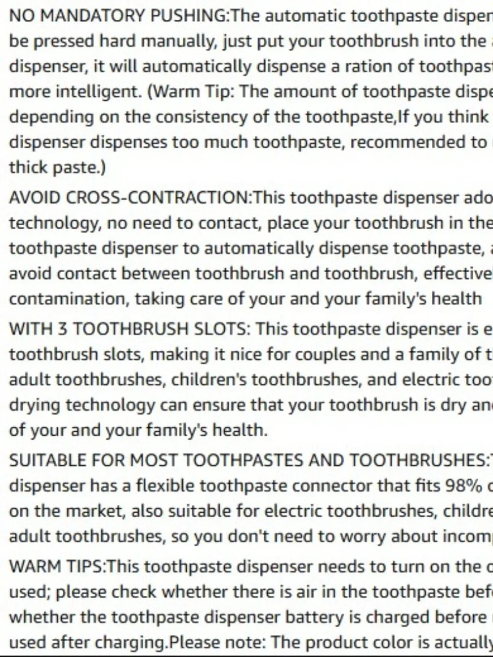 Wekity Automatic Toothpaste Dispenser